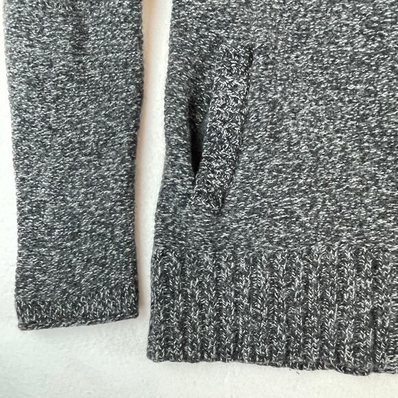 TNA Aritzia Black & White Wool Shawl Collar Zip Up Telluride Sweater Cardigan L - Picture 6 of 12